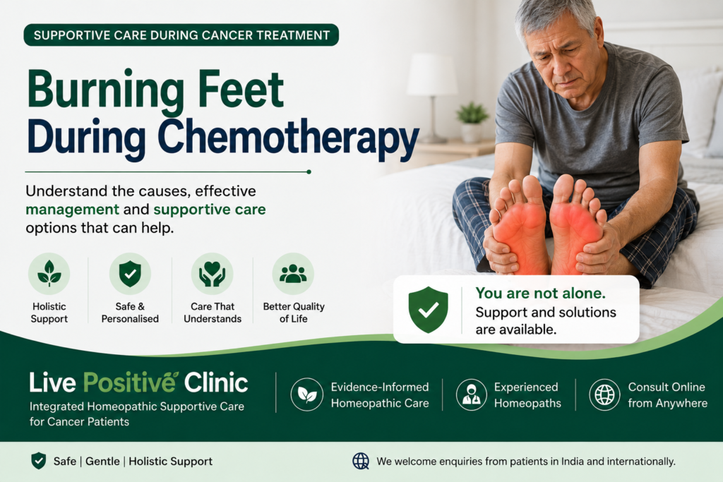 "burning feet during chemotherapy"