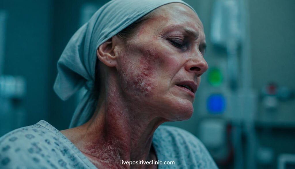 "radiation skin burns"