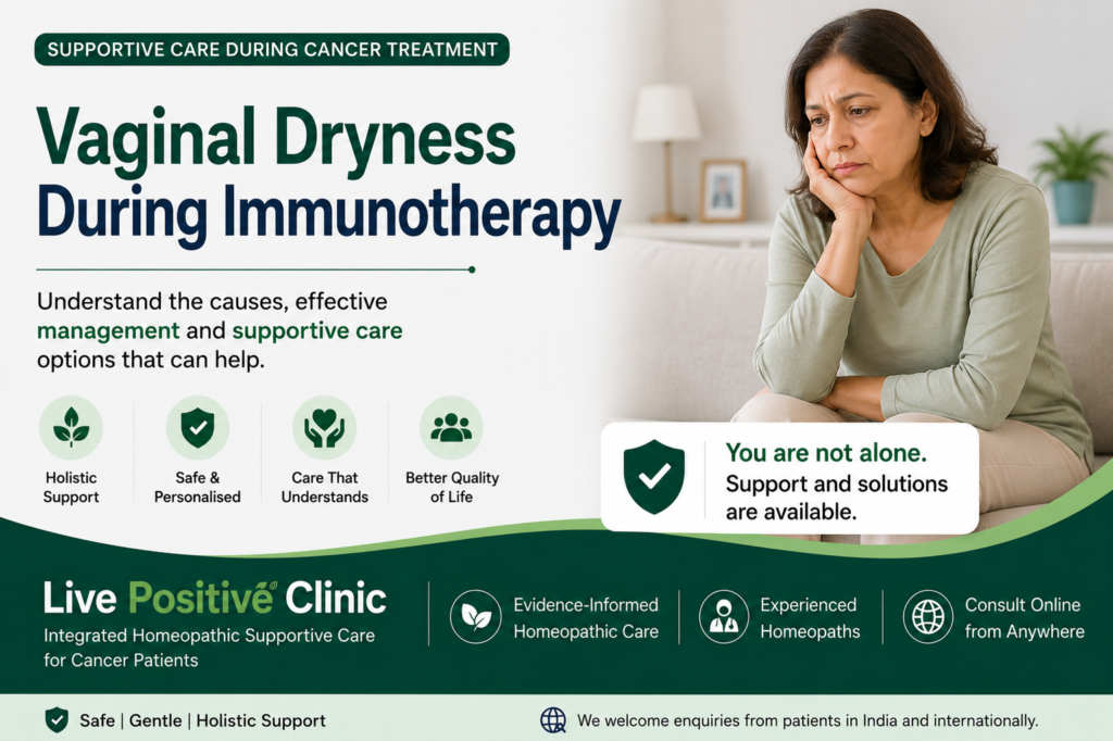 "vaginal dryness during immunotherapy"